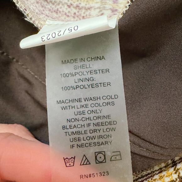 Vince Camuto Plaid Pleated Wide Leg Pants Trousers Academia Preppy Size 20W NWT - Picture 11 of 12